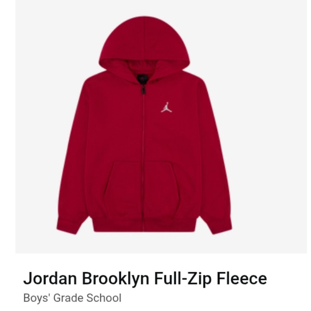 Boy's Jordan Brooklyn Full-Zip Fleece-  Lrg -NWT
